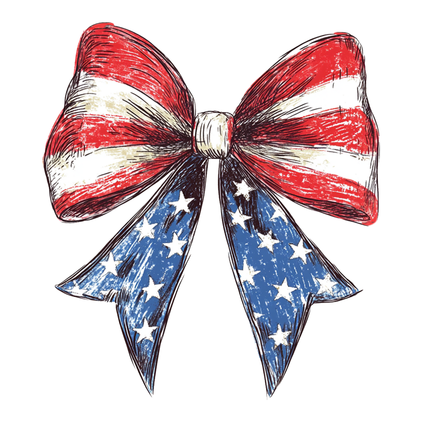 RED, WHITE & BLUE BOW