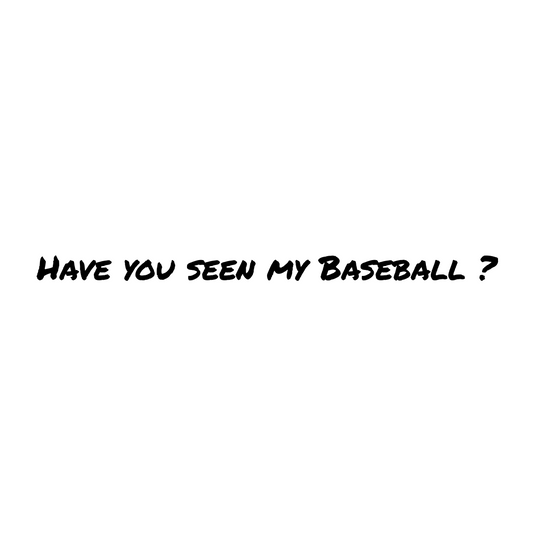 HAVE YOU SEEN MY BASEBALL?